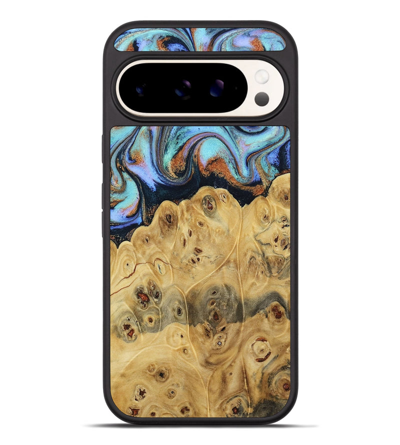 Pixel 9 Pro XL Wood Phone Case - Tawnya (Teal & Gold, 795441)