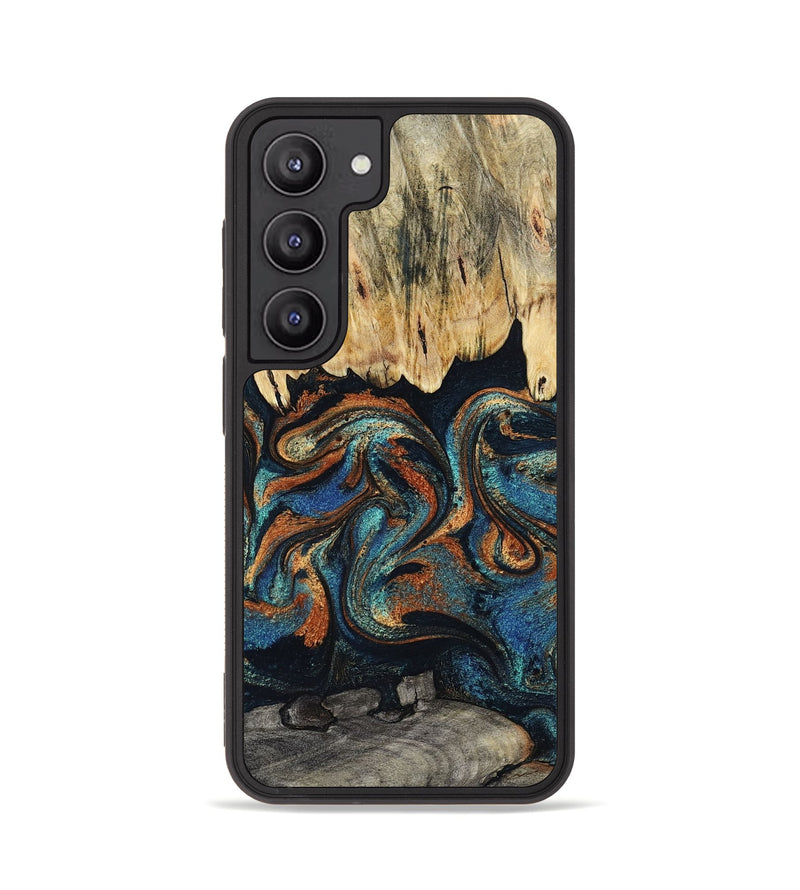 Galaxy S23 Wood Phone Case - Abdiel (Teal & Gold, 795447)