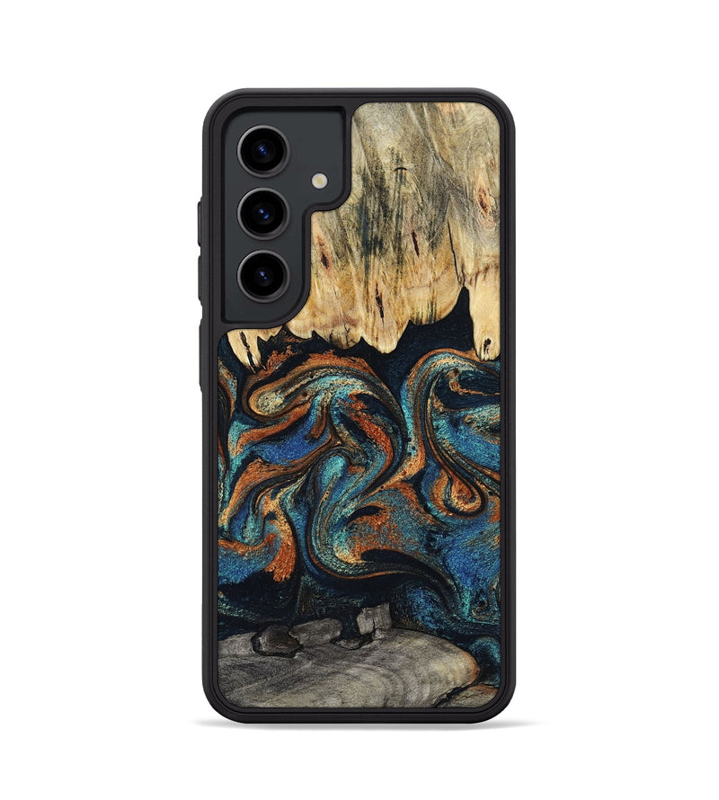 Galaxy S24 Wood Phone Case - Abdiel (Teal & Gold, 795447)