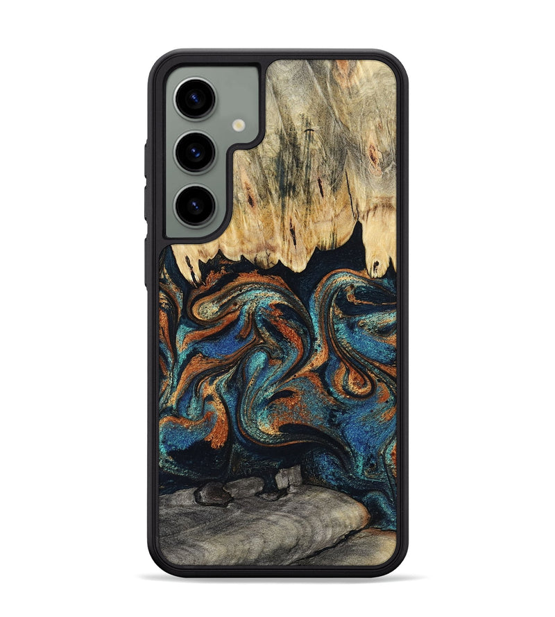 Galaxy S24 Plus Wood Phone Case - Abdiel (Teal & Gold, 795447)