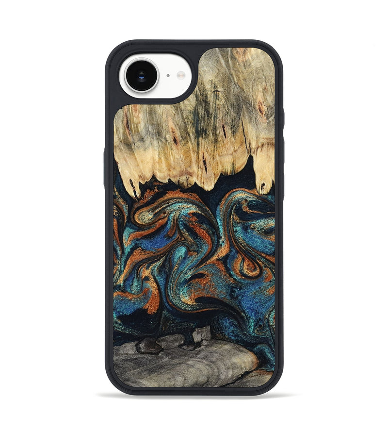 iPhone 16e Wood Phone Case - Abdiel (Teal & Gold, 795447)