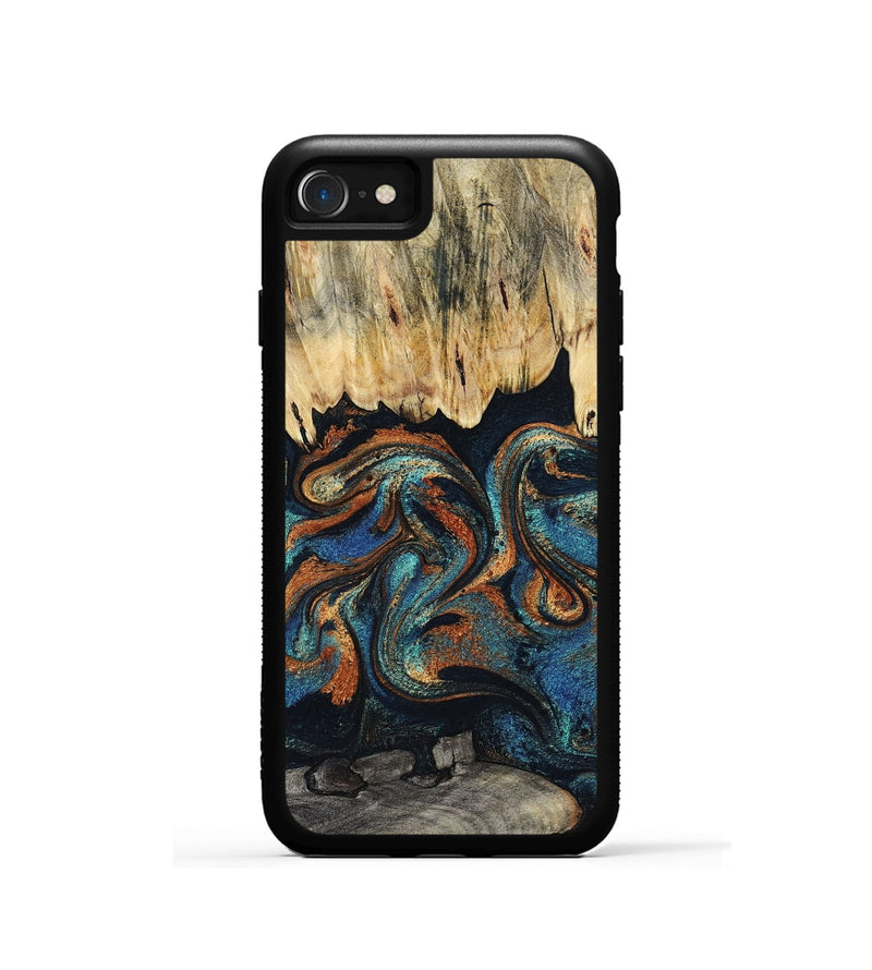 iPhone SE Wood Phone Case - Abdiel (Teal & Gold, 795447)