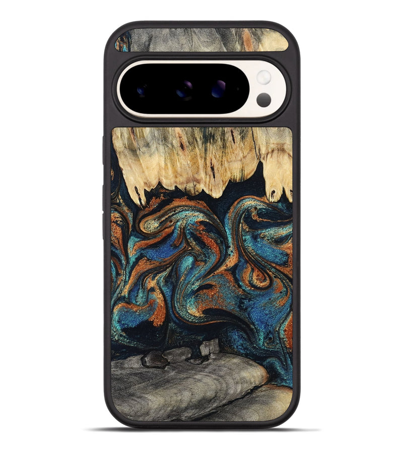 Pixel 9 Pro XL Wood Phone Case - Abdiel (Teal & Gold, 795447)
