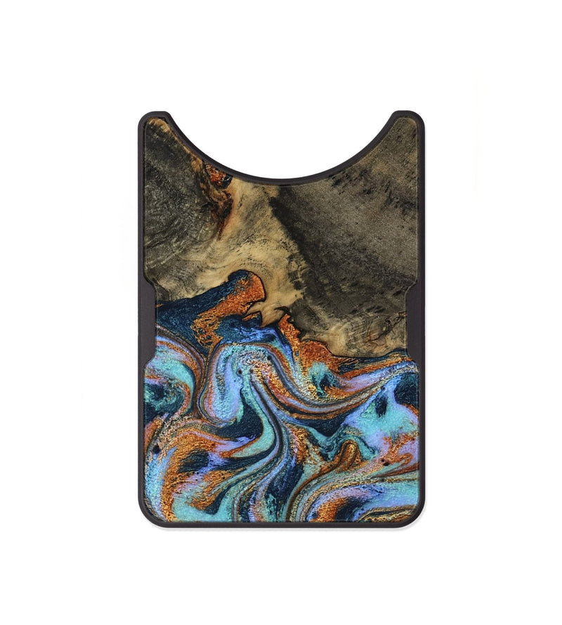 Alloy Wood Wallet - Lauri (Teal & Gold, 795451)