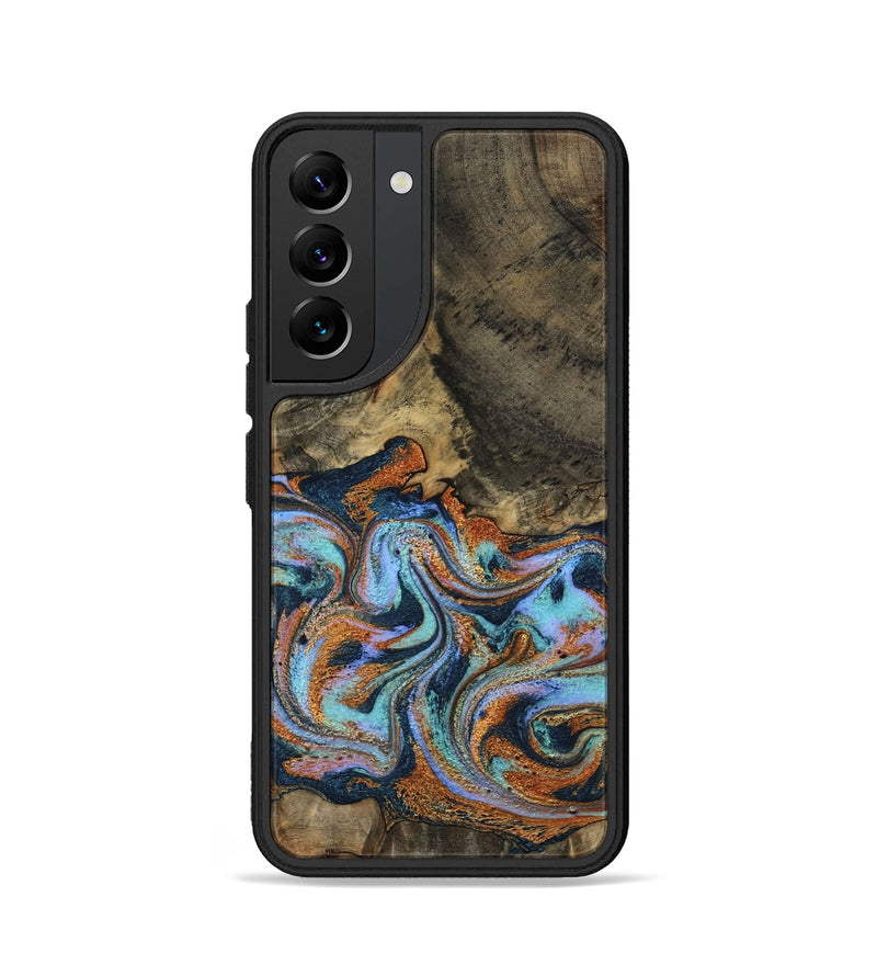 Galaxy S22 Wood Phone Case - Lauri (Teal & Gold, 795451)