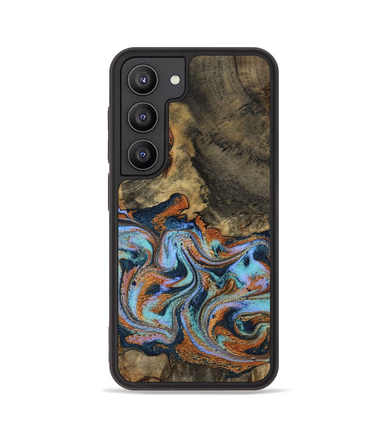 Galaxy S23 Wood Phone Case - Lauri (Teal & Gold, 795451)