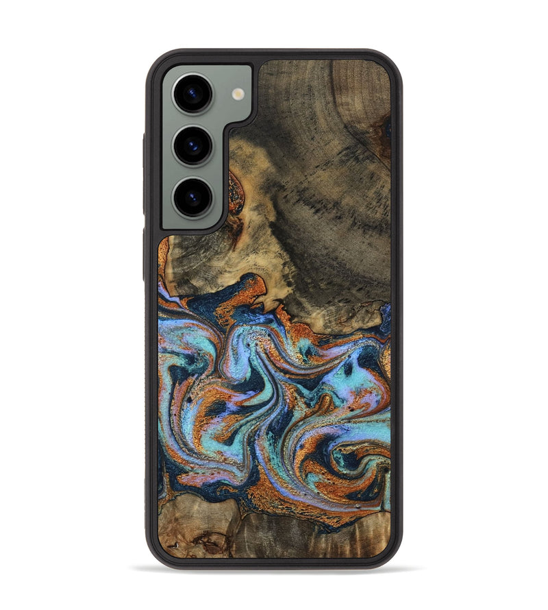 Galaxy S23 Plus Wood Phone Case - Lauri (Teal & Gold, 795451)