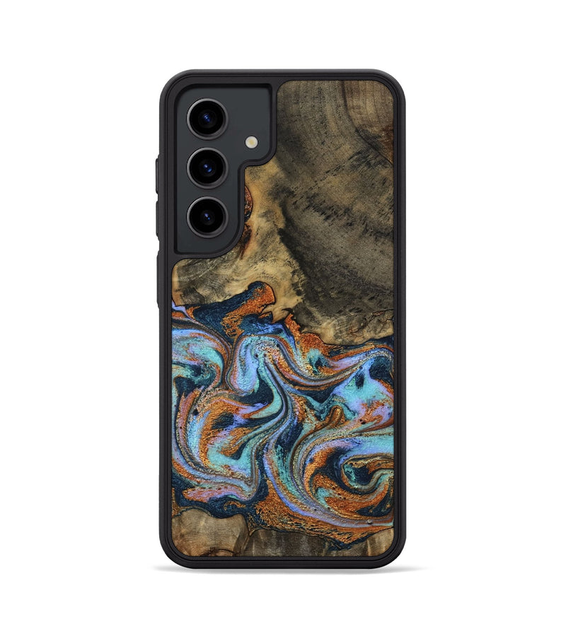 Galaxy S24 Wood Phone Case - Lauri (Teal & Gold, 795451)
