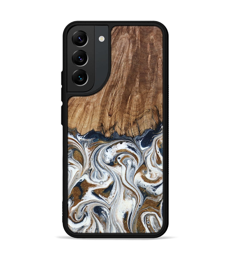 Galaxy S22 Plus Wood Phone Case - Kye (Teal & Gold, 795463)
