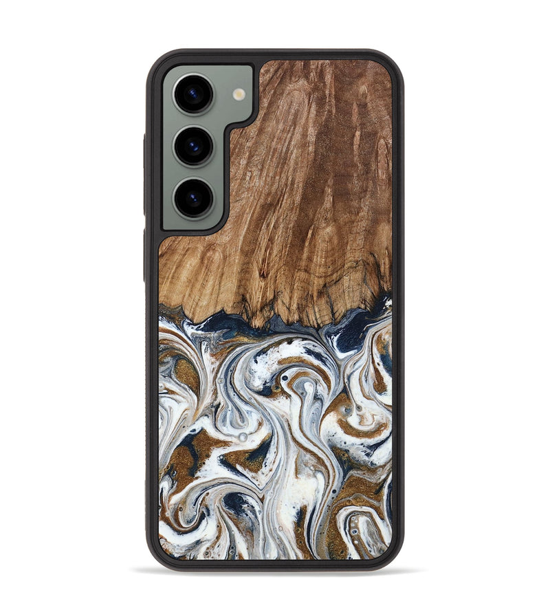 Galaxy S23 Plus Wood Phone Case - Kye (Teal & Gold, 795463)