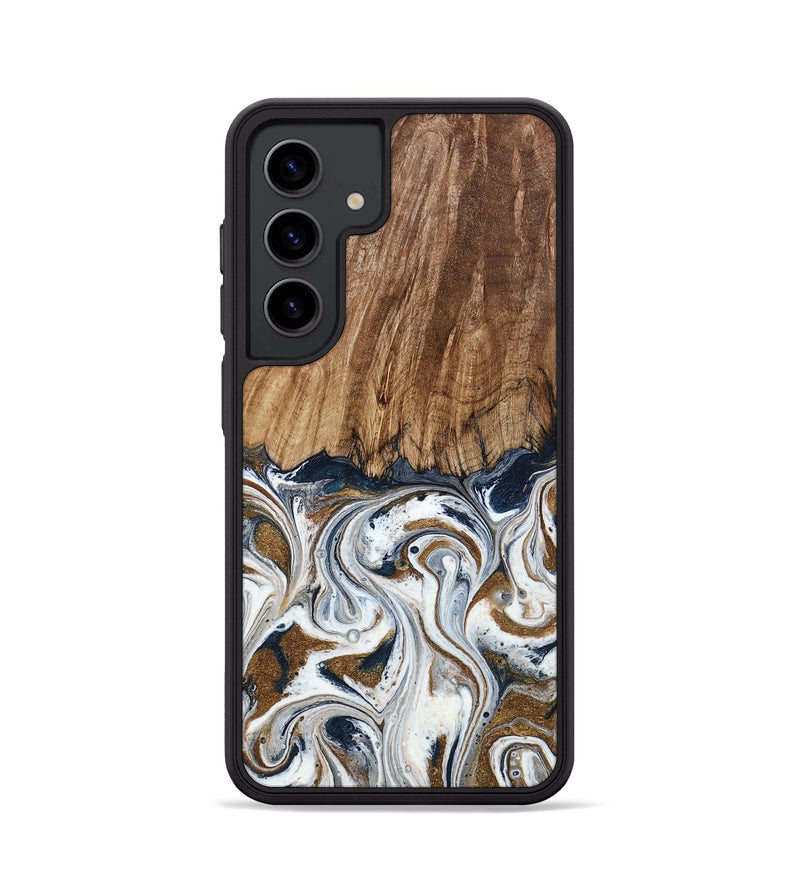 Galaxy S24 Wood Phone Case - Kye (Teal & Gold, 795463)
