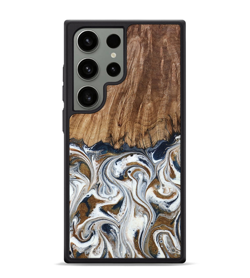 Galaxy S24 Ultra Wood Phone Case - Kye (Teal & Gold, 795463)