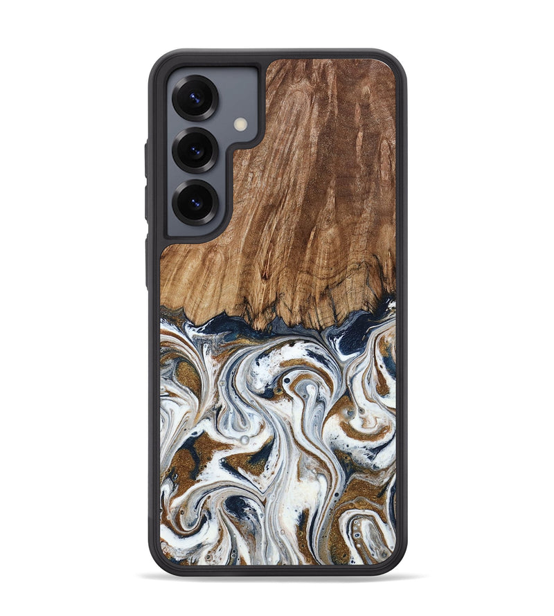 Galaxy S25 Plus Wood Phone Case - Kye (Teal & Gold, 795463)