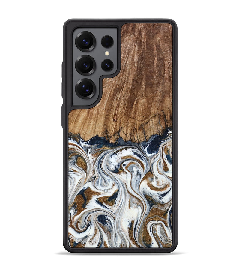 Galaxy S25 Ultra Wood Phone Case - Kye (Teal & Gold, 795463)