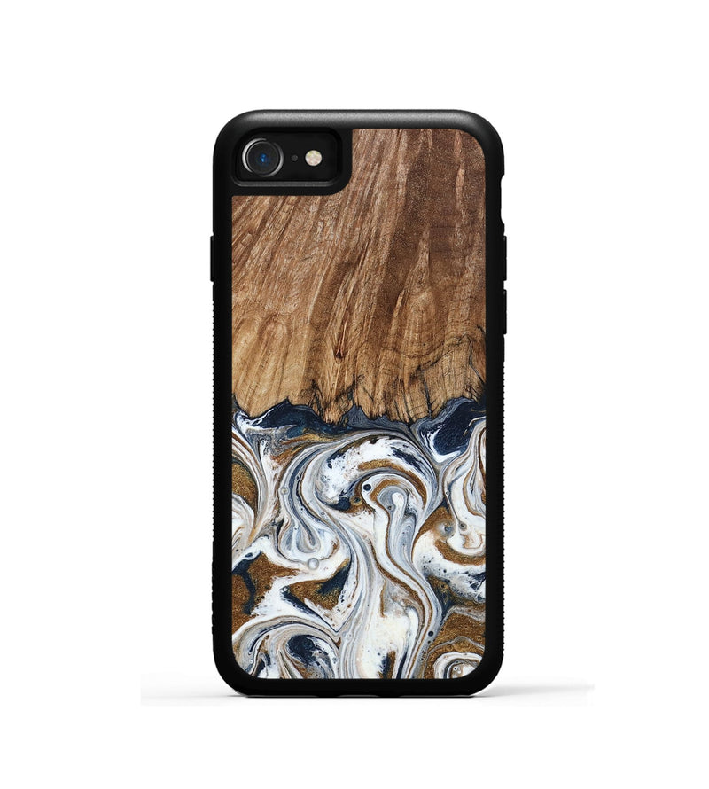 iPhone SE Wood Phone Case - Kye (Teal & Gold, 795463)