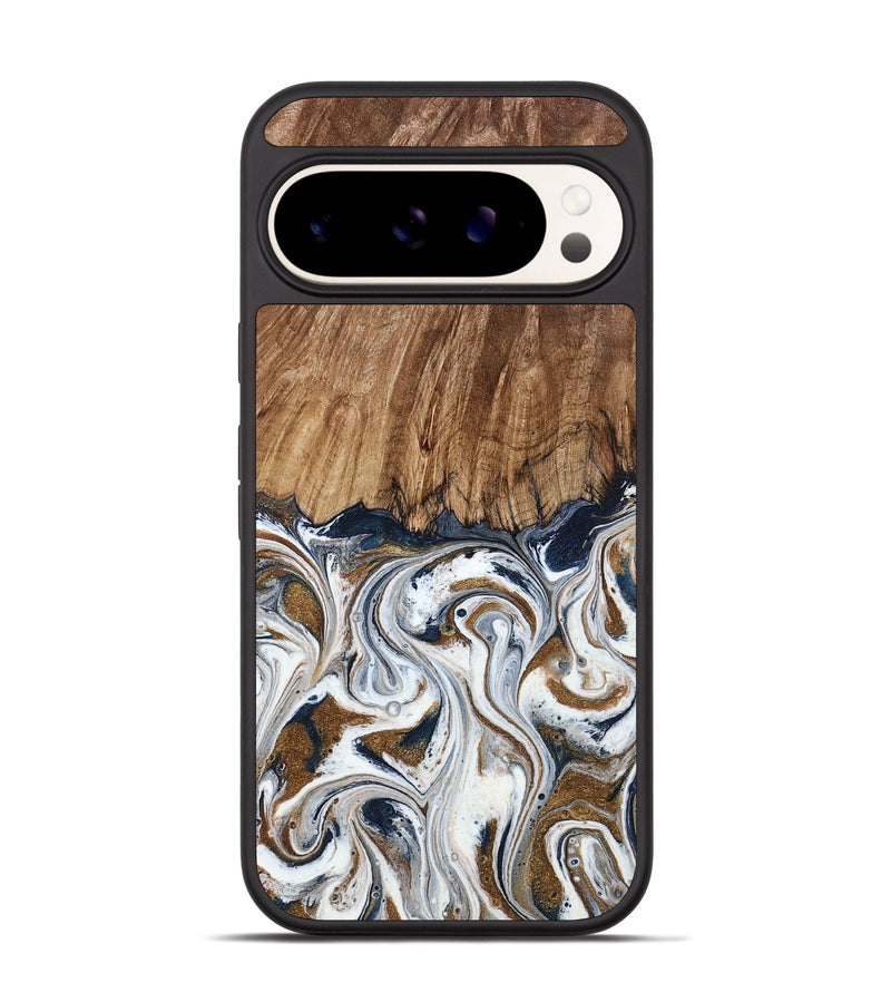 Pixel 9 Pro Wood Phone Case - Kye (Teal & Gold, 795463)