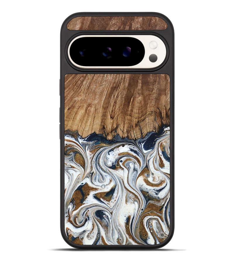 Pixel 9 Pro XL Wood Phone Case - Kye (Teal & Gold, 795463)