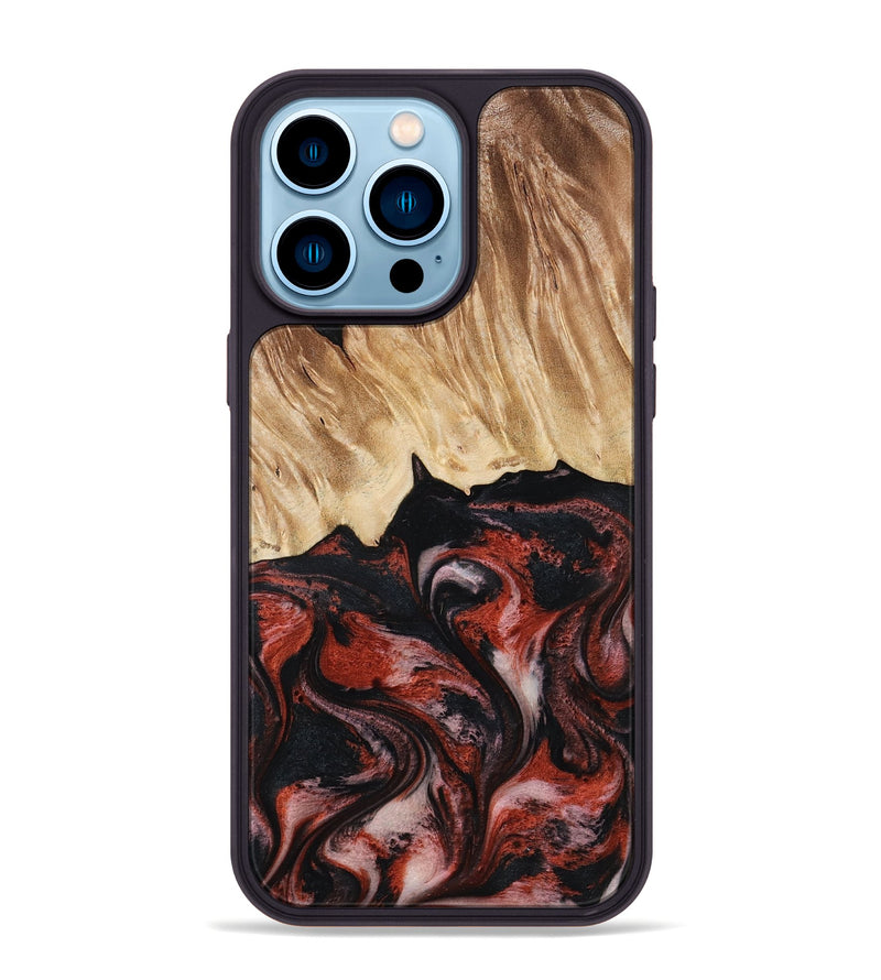 iPhone 14 Pro Max Wood Phone Case - Andres (Red, 795507)