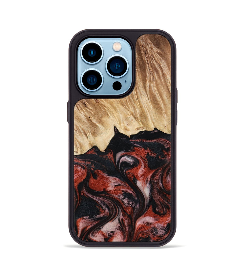 iPhone 14 Pro Wood Phone Case - Andres (Red, 795507)