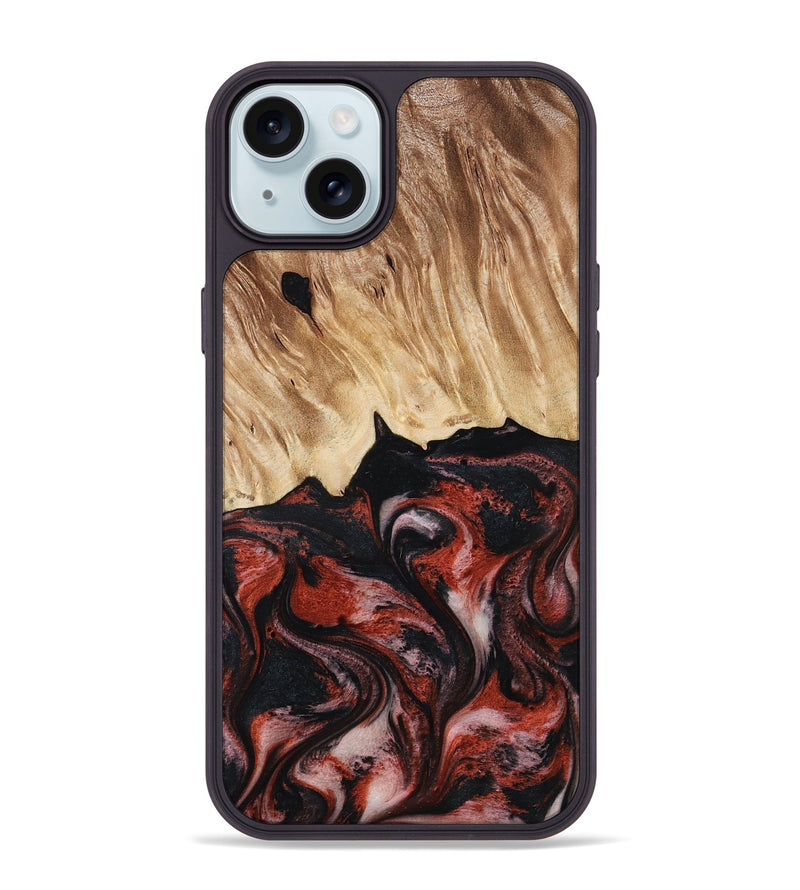 iPhone 15 Plus Wood Phone Case - Andres (Red, 795507)