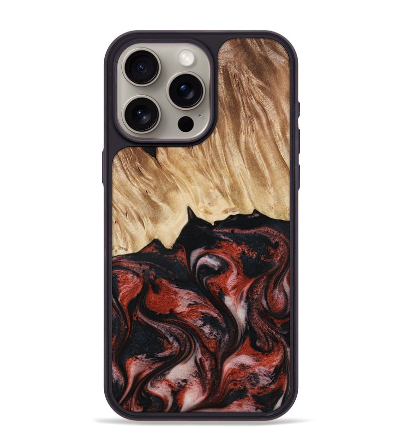 iPhone 15 Pro Max Wood Phone Case - Andres (Red, 795507)