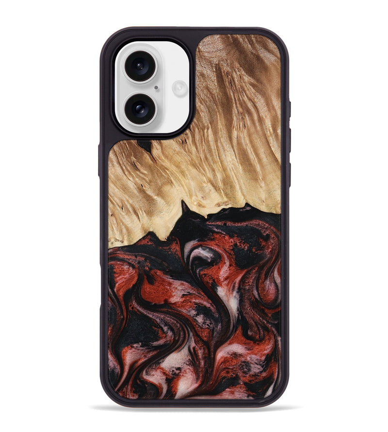 iPhone 16 Plus Wood Phone Case - Andres (Red, 795507)