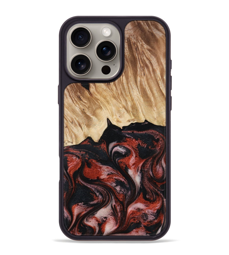 iPhone 16 Pro Max Wood Phone Case - Andres (Red, 795507)