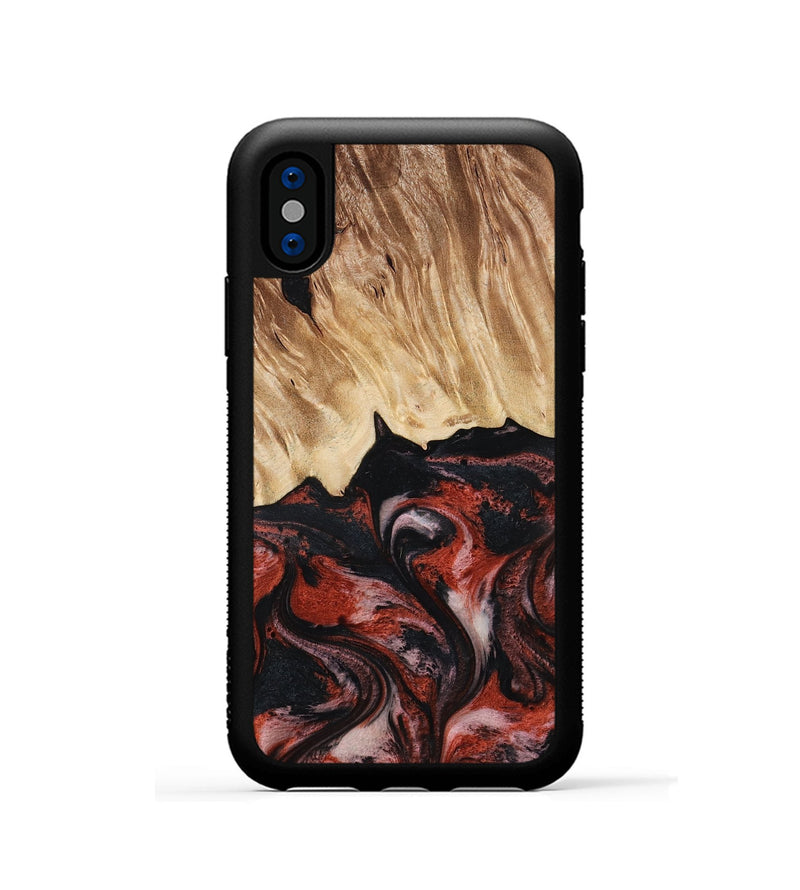 iPhone Xs Wood Phone Case - Andres (Red, 795507)