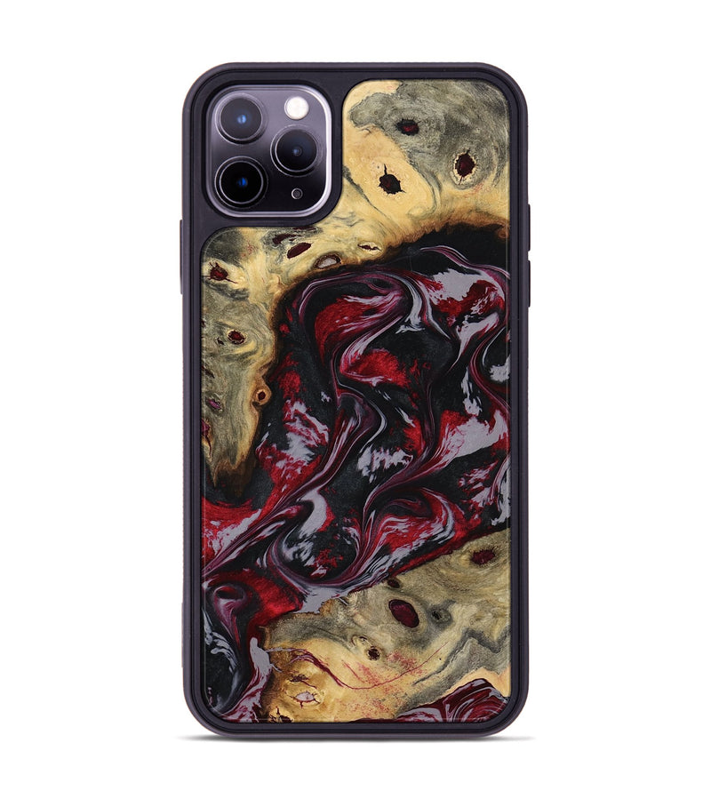 iPhone 11 Pro Max Wood Phone Case - Abbey (Red, 795511)