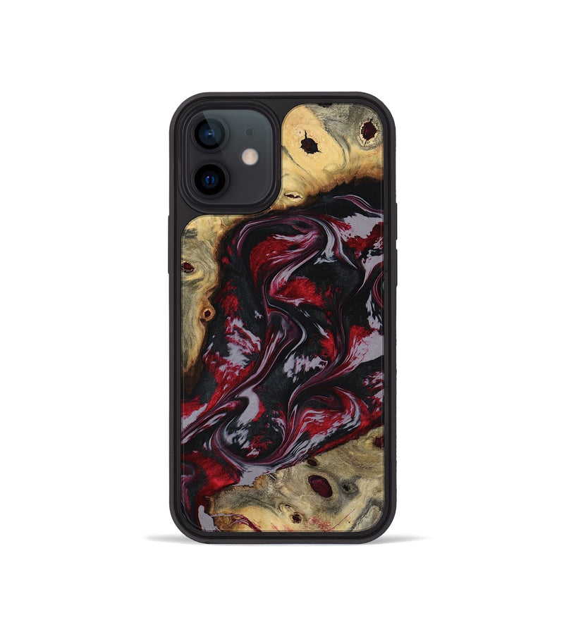 iPhone 12 mini Wood Phone Case - Abbey (Red, 795511)