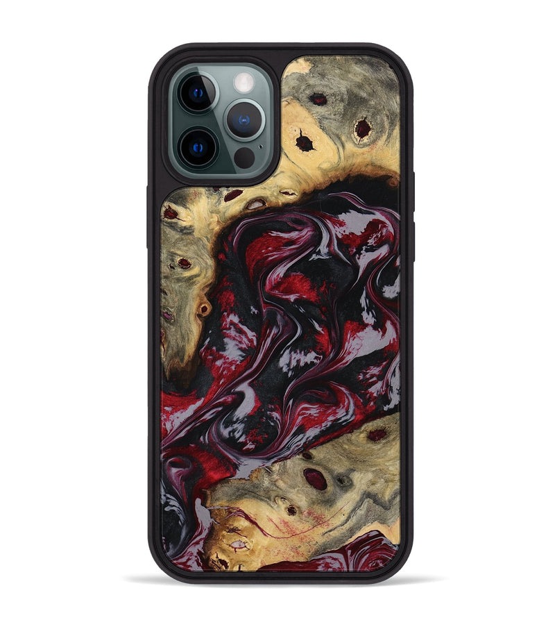 iPhone 12 Pro Max Wood Phone Case - Abbey (Red, 795511)