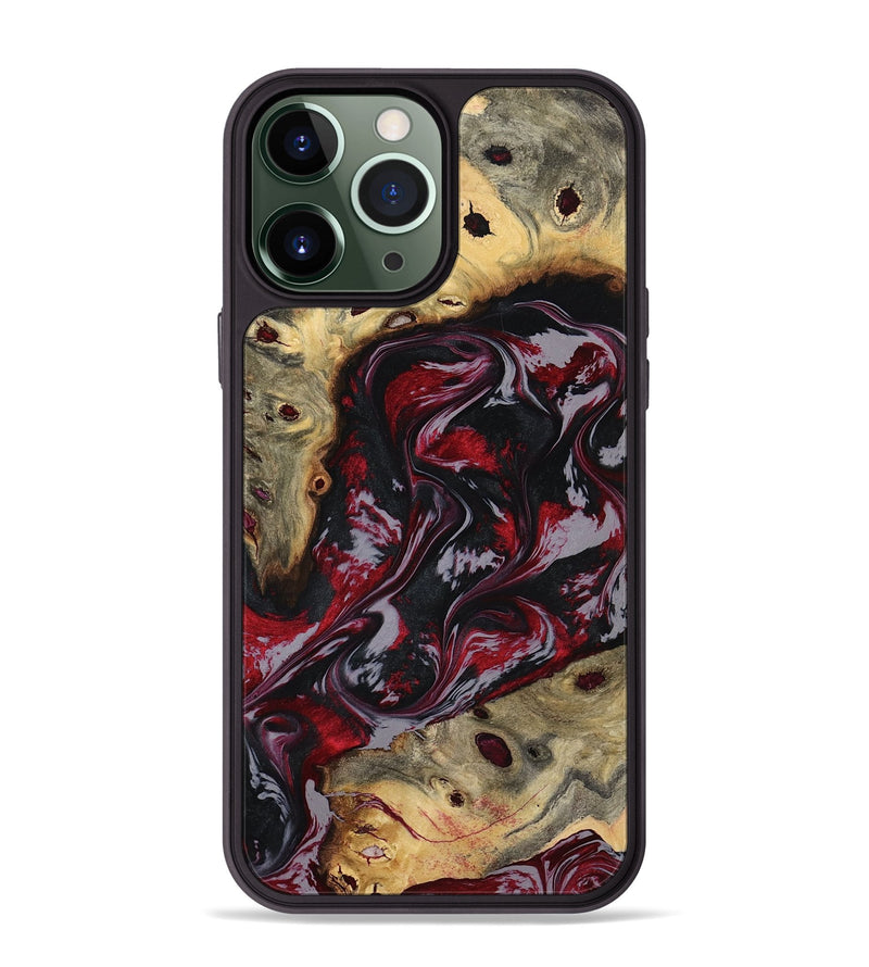 iPhone 13 Pro Max Wood Phone Case - Abbey (Red, 795511)