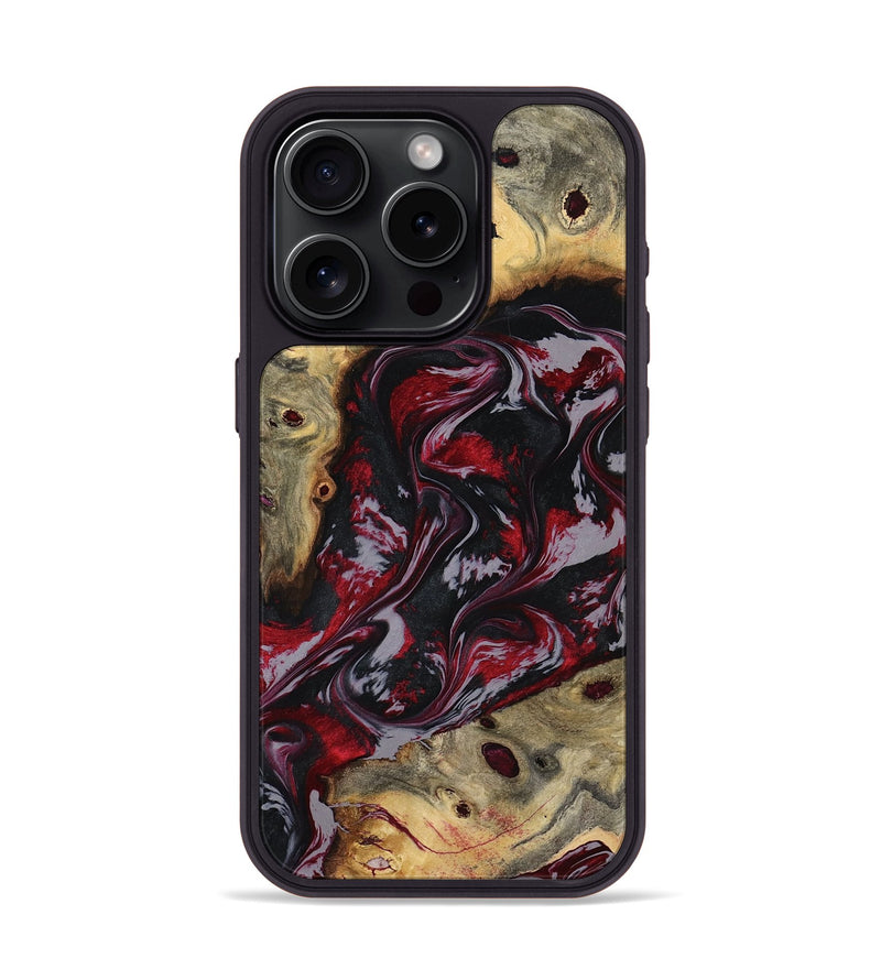 iPhone 15 Pro Wood Phone Case - Abbey (Red, 795511)