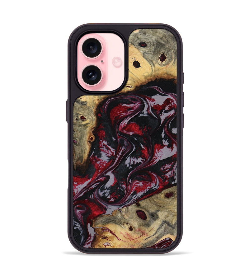 iPhone 16 Wood Phone Case - Abbey (Red, 795511)