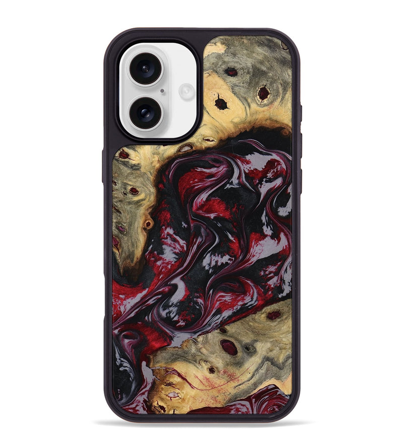 iPhone 16 Plus Wood Phone Case - Abbey (Red, 795511)