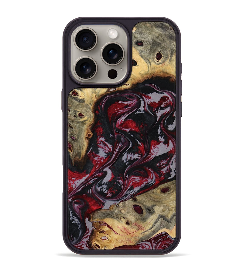 iPhone 16 Pro Max Wood Phone Case - Abbey (Red, 795511)
