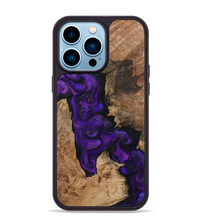 iPhone 14 Pro Max Wood Phone Case - Keenan (Purple, 795525)