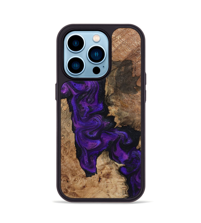 iPhone 14 Pro Wood Phone Case - Keenan (Purple, 795525)