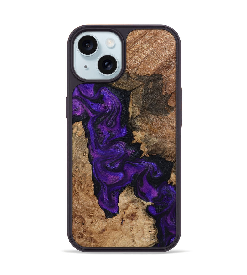 iPhone 15 Wood Phone Case - Keenan (Purple, 795525)