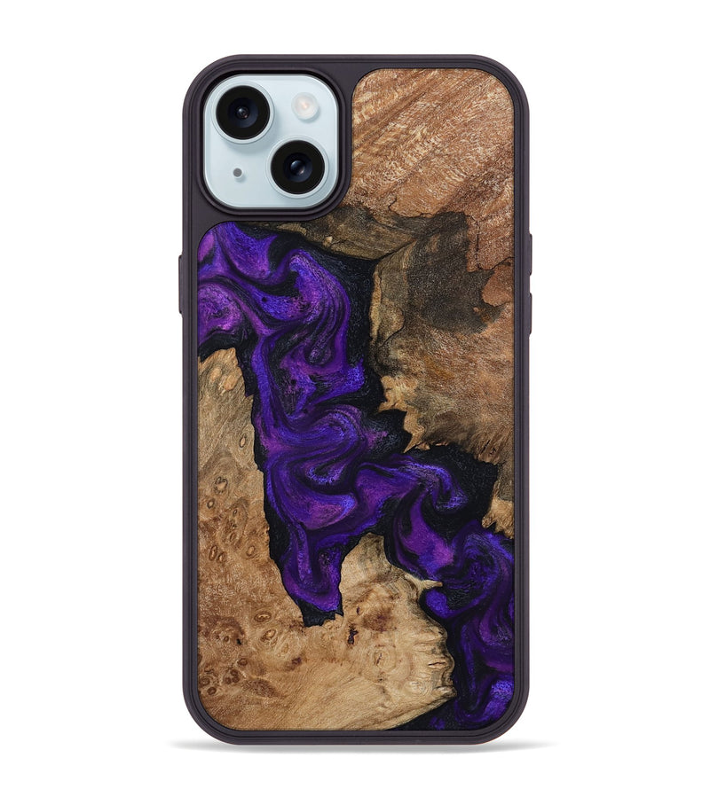 iPhone 15 Plus Wood Phone Case - Keenan (Purple, 795525)