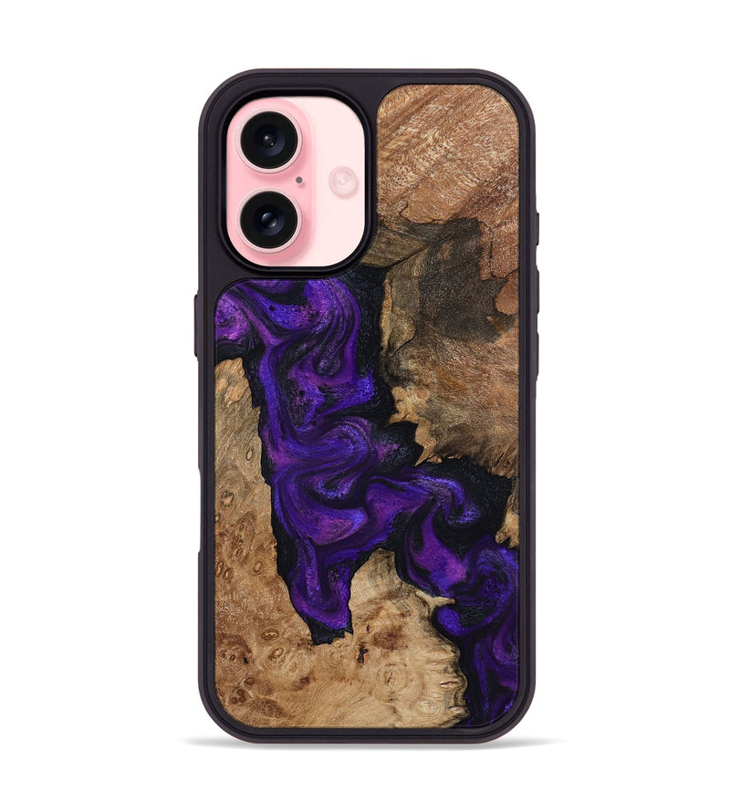 iPhone 16 Wood Phone Case - Keenan (Purple, 795525)