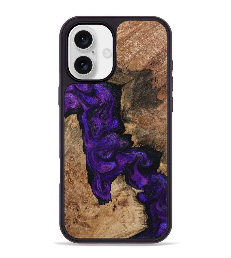iPhone 16 Plus Wood Phone Case - Keenan (Purple, 795525)