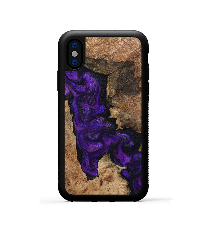 iPhone Xs Wood Phone Case - Keenan (Purple, 795525)