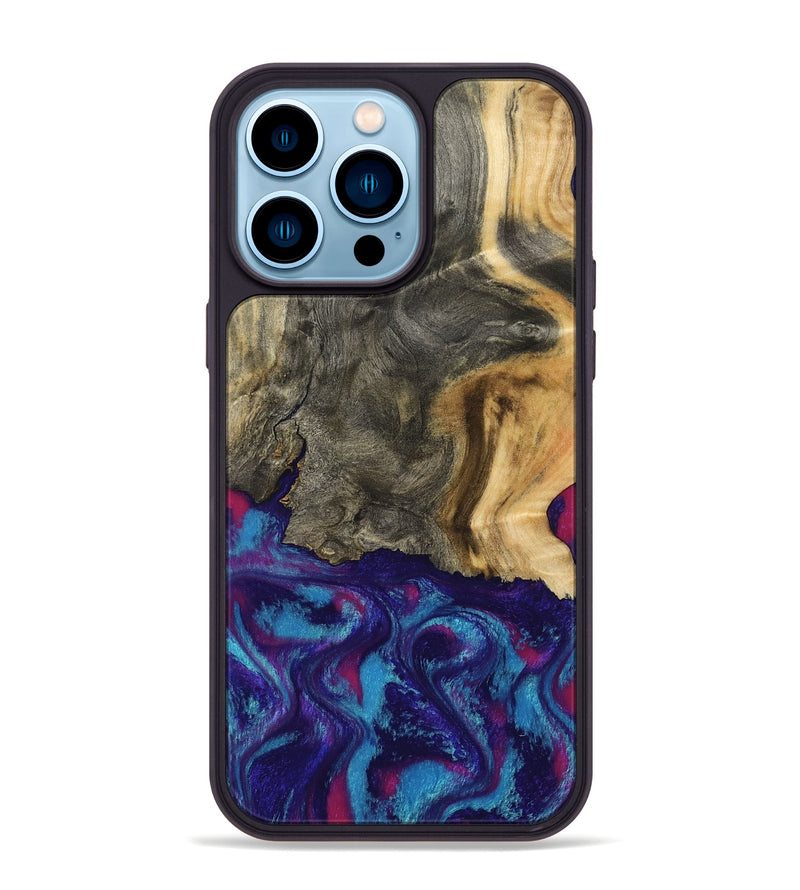 iPhone 14 Pro Max Wood Phone Case - Turner (Purple, 795526)