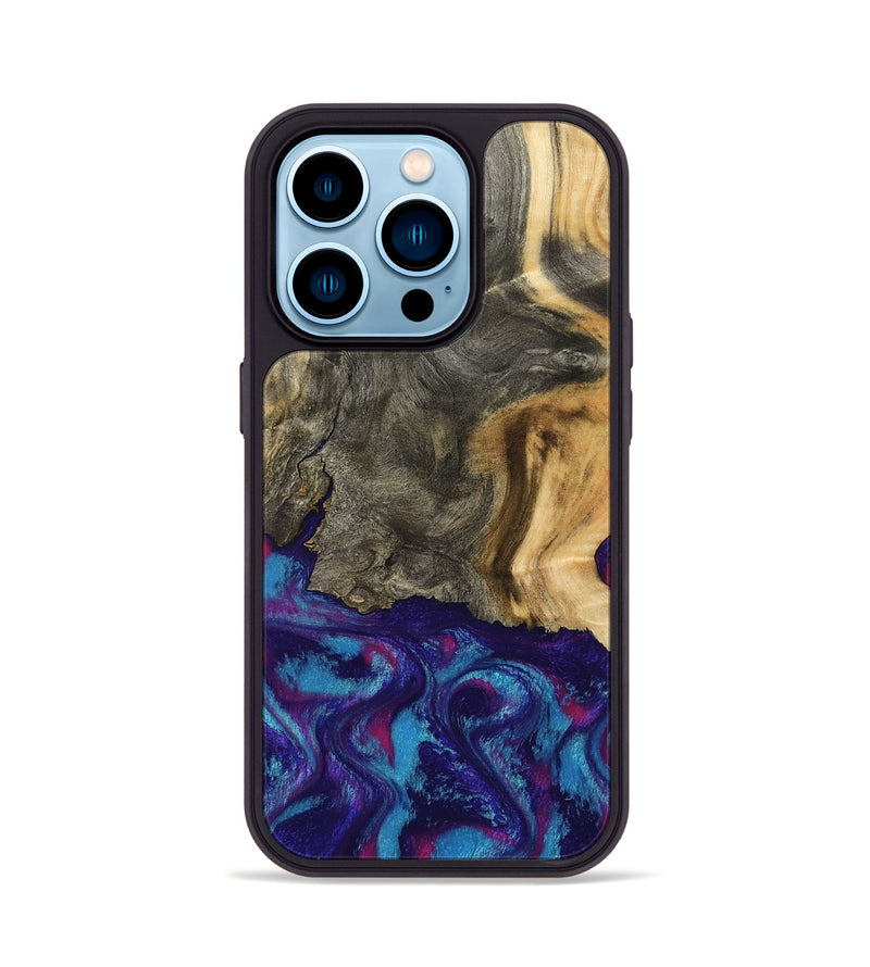 iPhone 14 Pro Wood Phone Case - Turner (Purple, 795526)