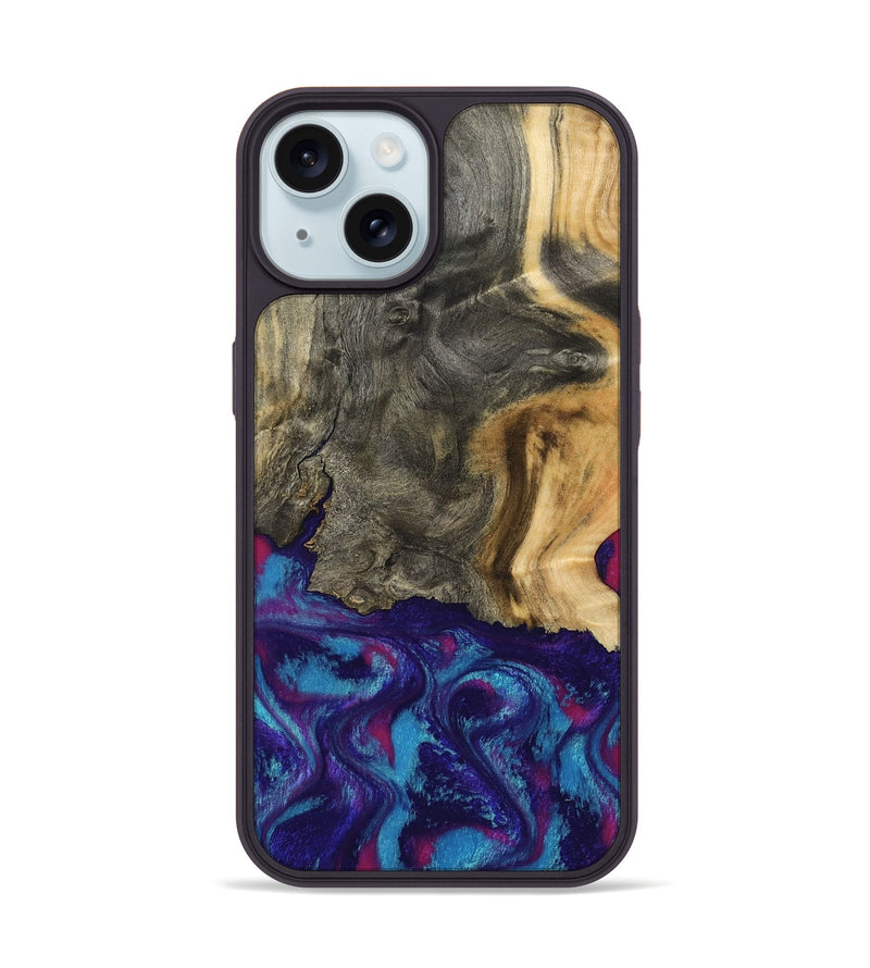iPhone 15 Wood Phone Case - Turner (Purple, 795526)