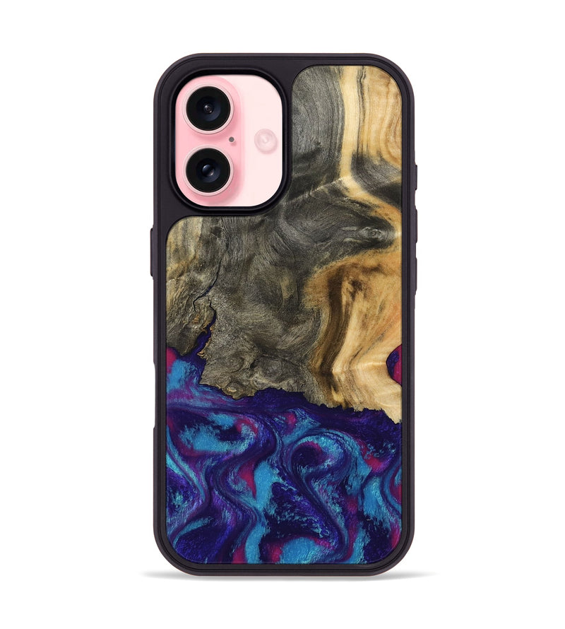 iPhone 16 Wood Phone Case - Turner (Purple, 795526)