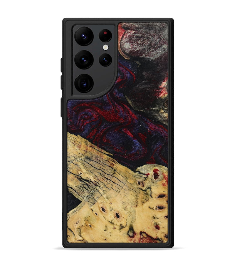 Galaxy S22 Ultra Wood Phone Case - Shelbie (Red, 795531)