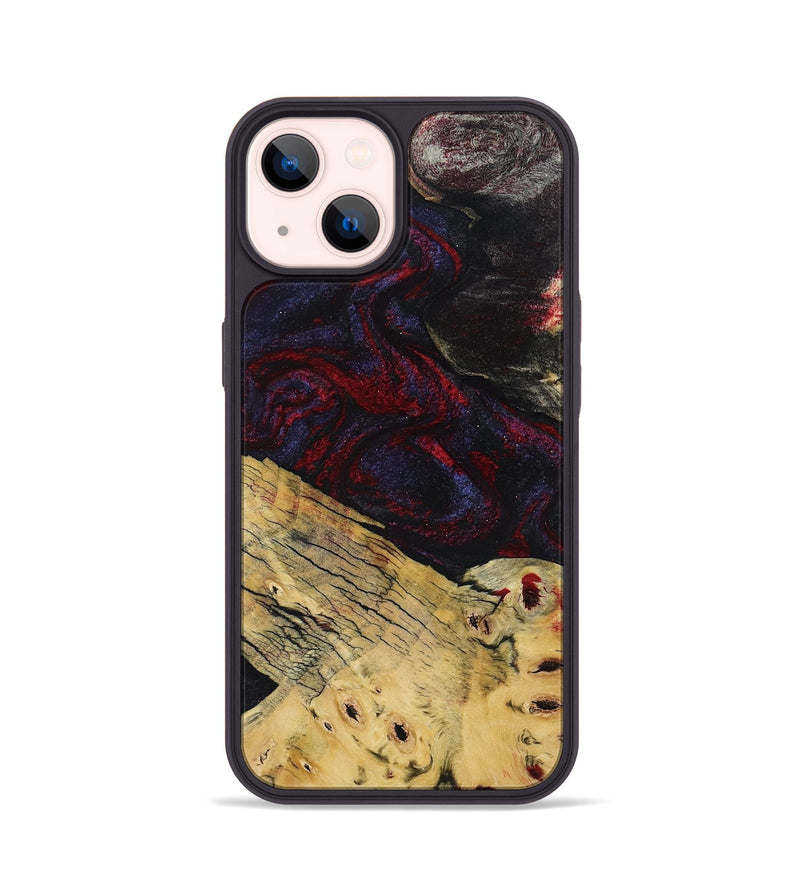 iPhone 14 Wood Phone Case - Shelbie (Red, 795531)