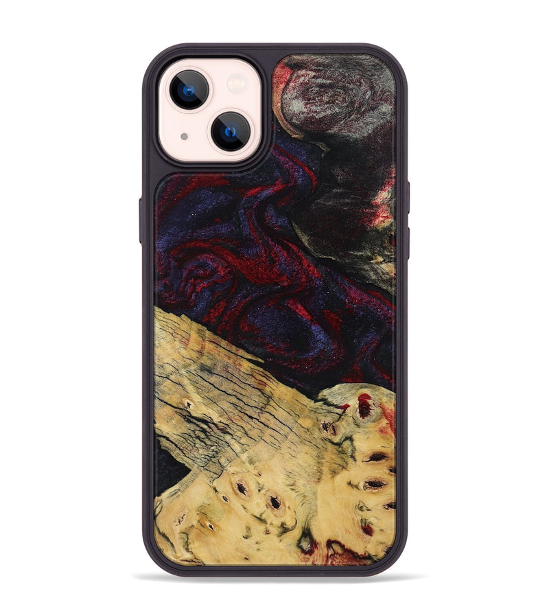 iPhone 14 Plus Wood Phone Case - Shelbie (Red, 795531)